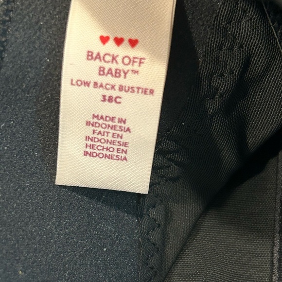 Victoria's Secret Low Back Bustier 
"Back Off Baby" 38C New W/Tags, Black - Picture 6 of 9